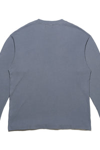 OVERSIZED WAFFLE LS T-SHIRT / FADED BLUE