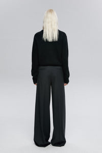 WIDE-LEG TROUSERS / DARK GREY