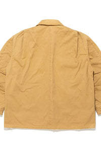 DISTRESSED COTTON-CANVAS JACKET/ MUSTARD