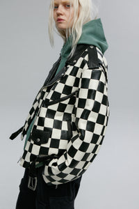 FREDDIE MOTO JACKET / BLACK & WHITE