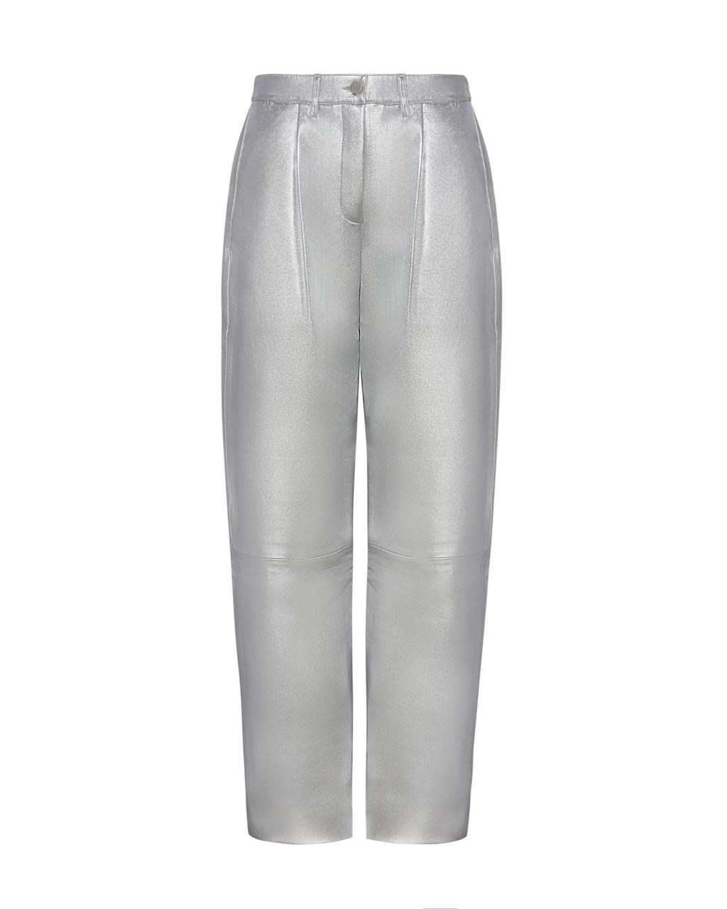 Silver leather pants