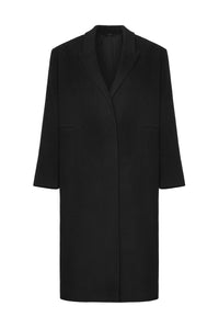 Oversized coat in black