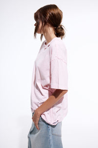 DISTRESSED T-SHIRT / PINK