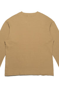 OVERSIZED WAFFLE LS T-SHIRT / SAND