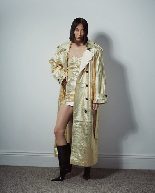 Golden trenchcoat