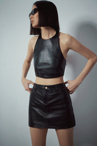 Leather top